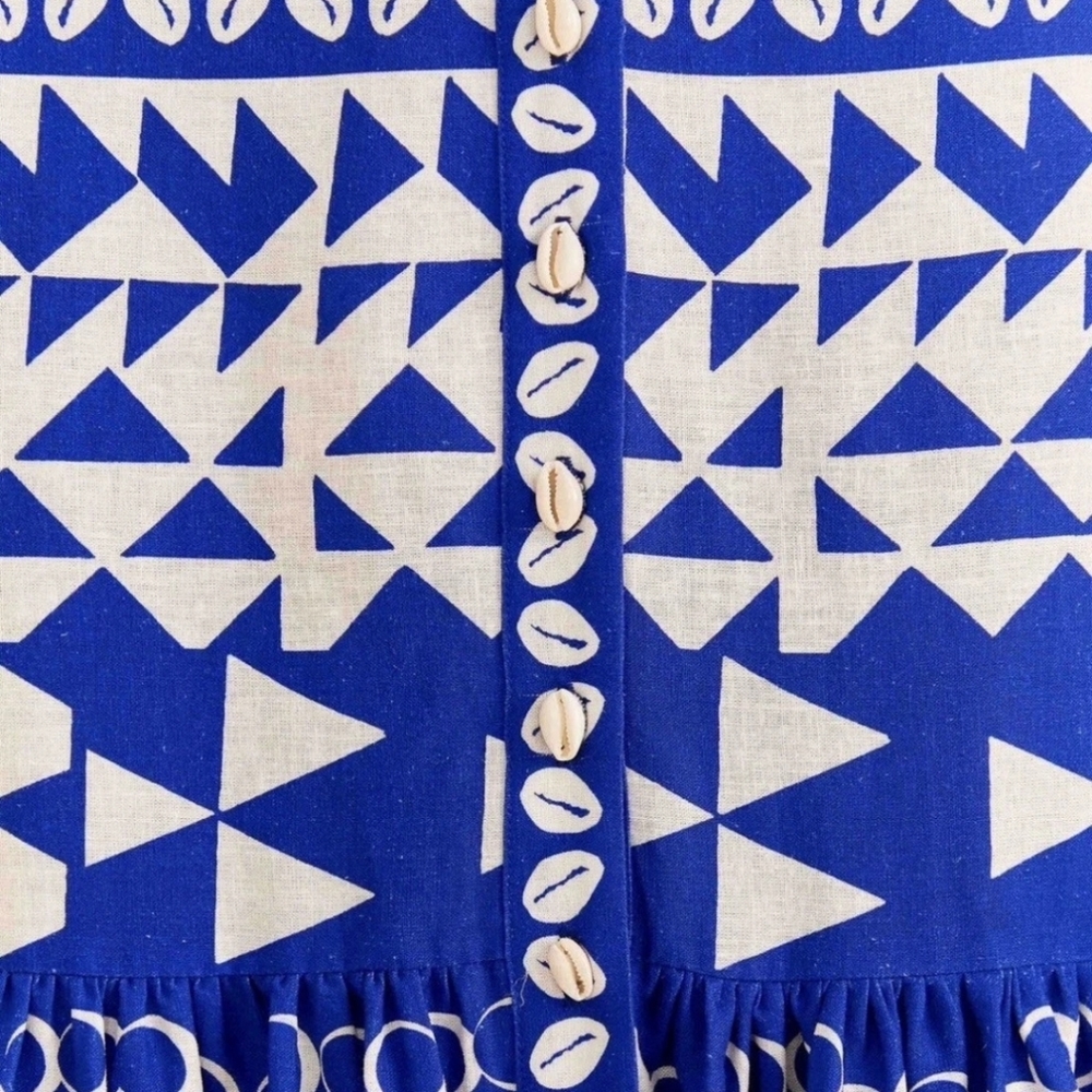 FARM RIO | $235 Mixed Ondina Linen Blend Dress - Picture 4 of 9